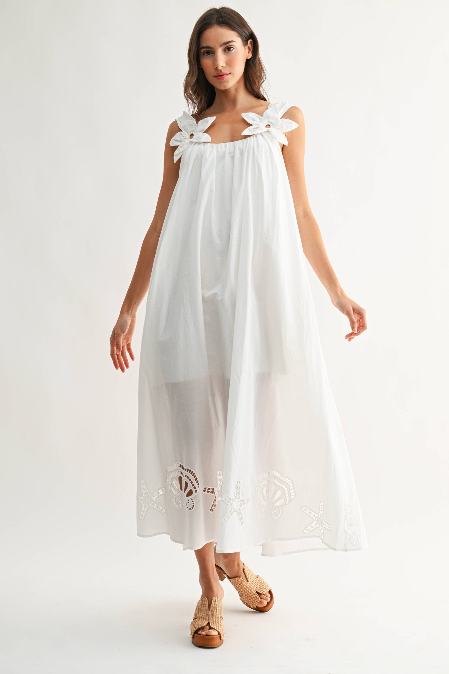 Starflower Shoulder Maxi Dress