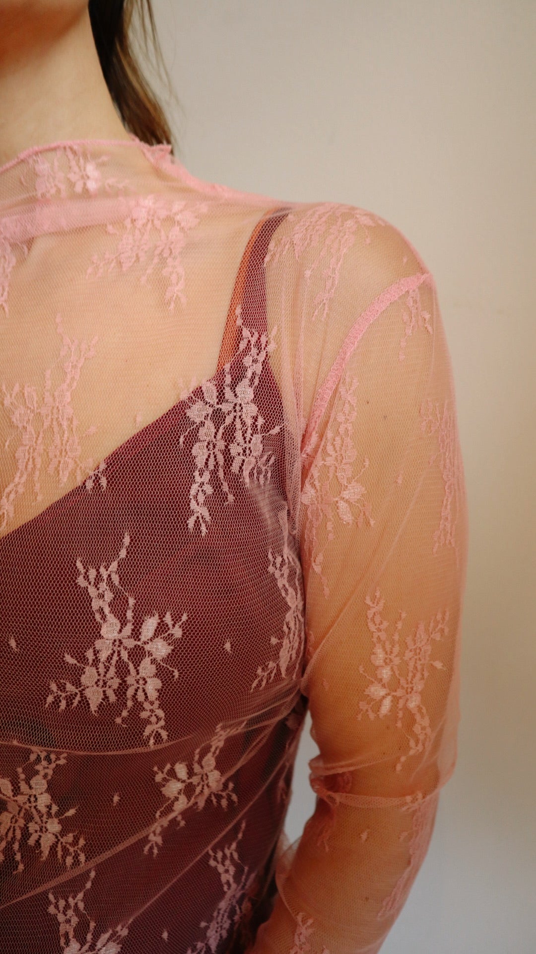 Lace Mesh Layering Top
