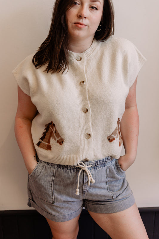 Western Cropped Cardigan