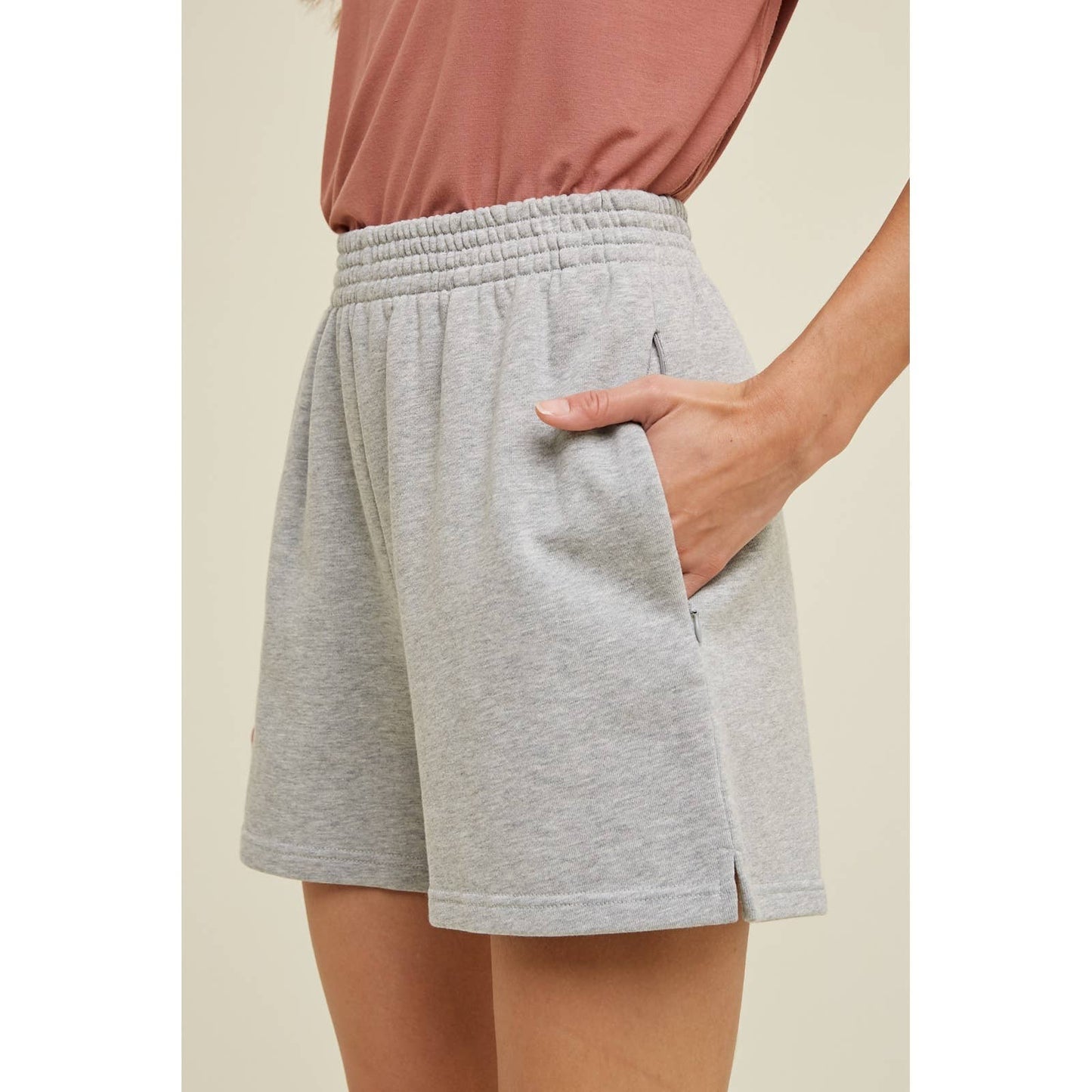 Cotton Shorts With Zipper Pockets