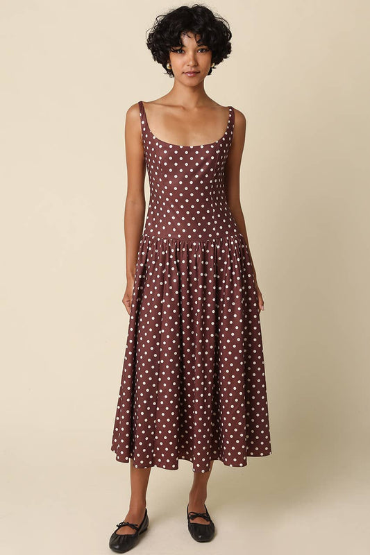 Polka Dot Midi Dress