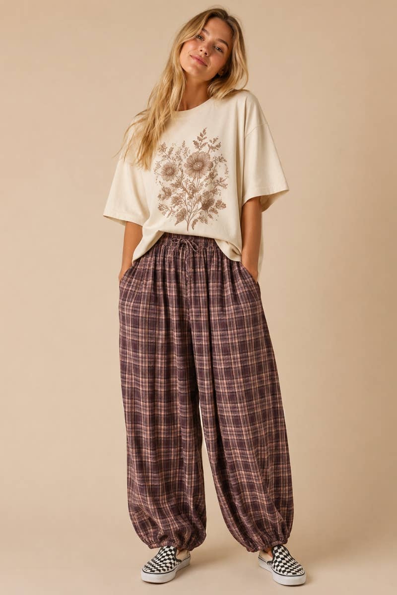 Chill-Out Plaid Joggers