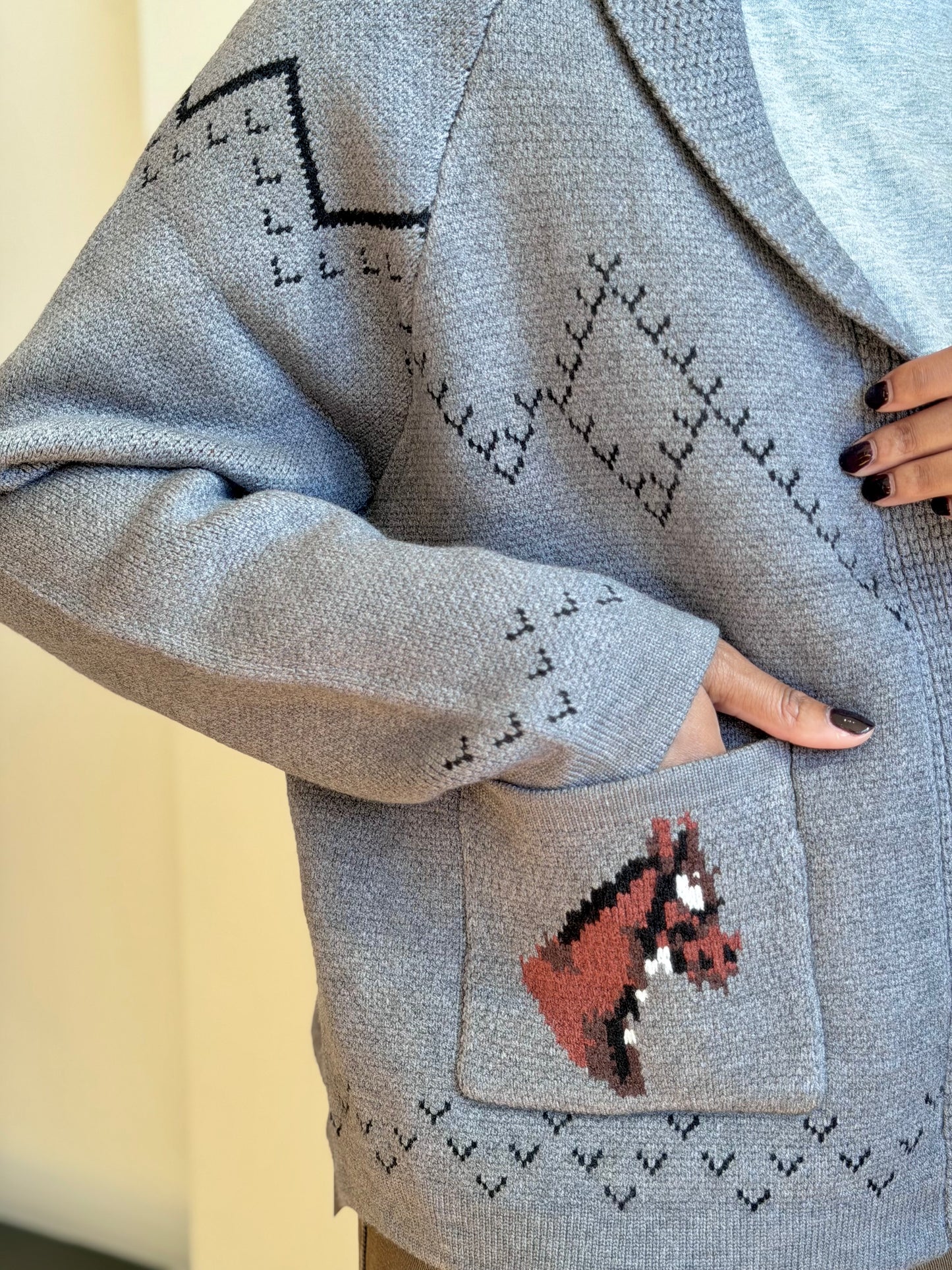 Horse Open Cardigan