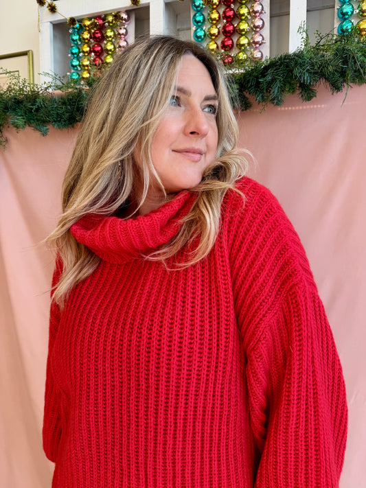 Chunky Oversized Turtleneck Sweater