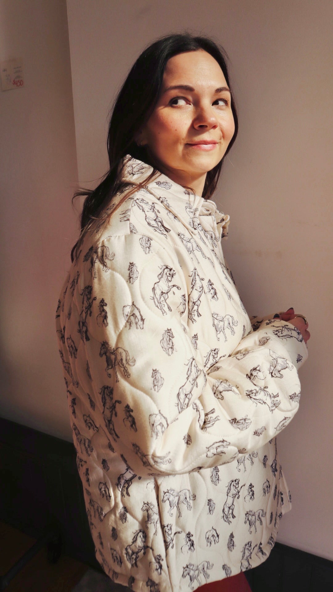 Quilted Western Horse Print Jacket
