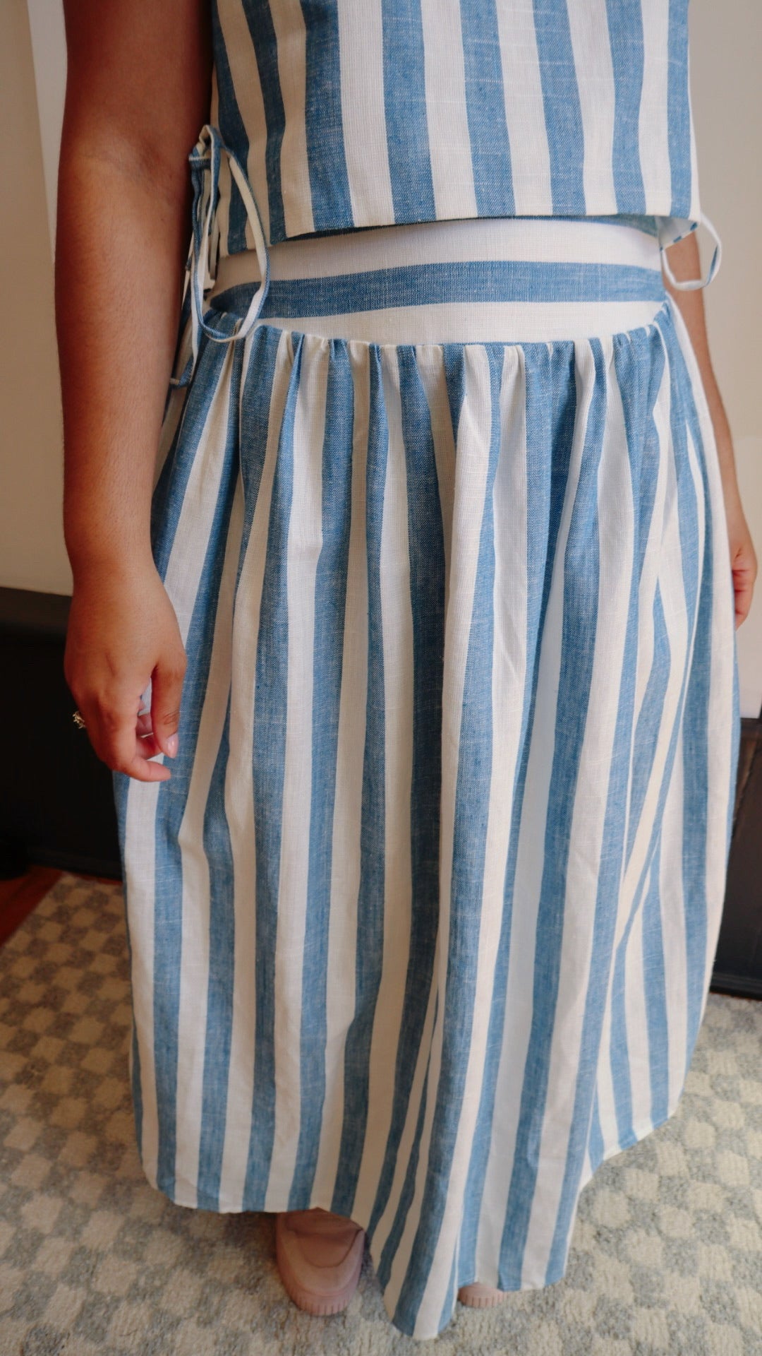 Striped Full Skirt