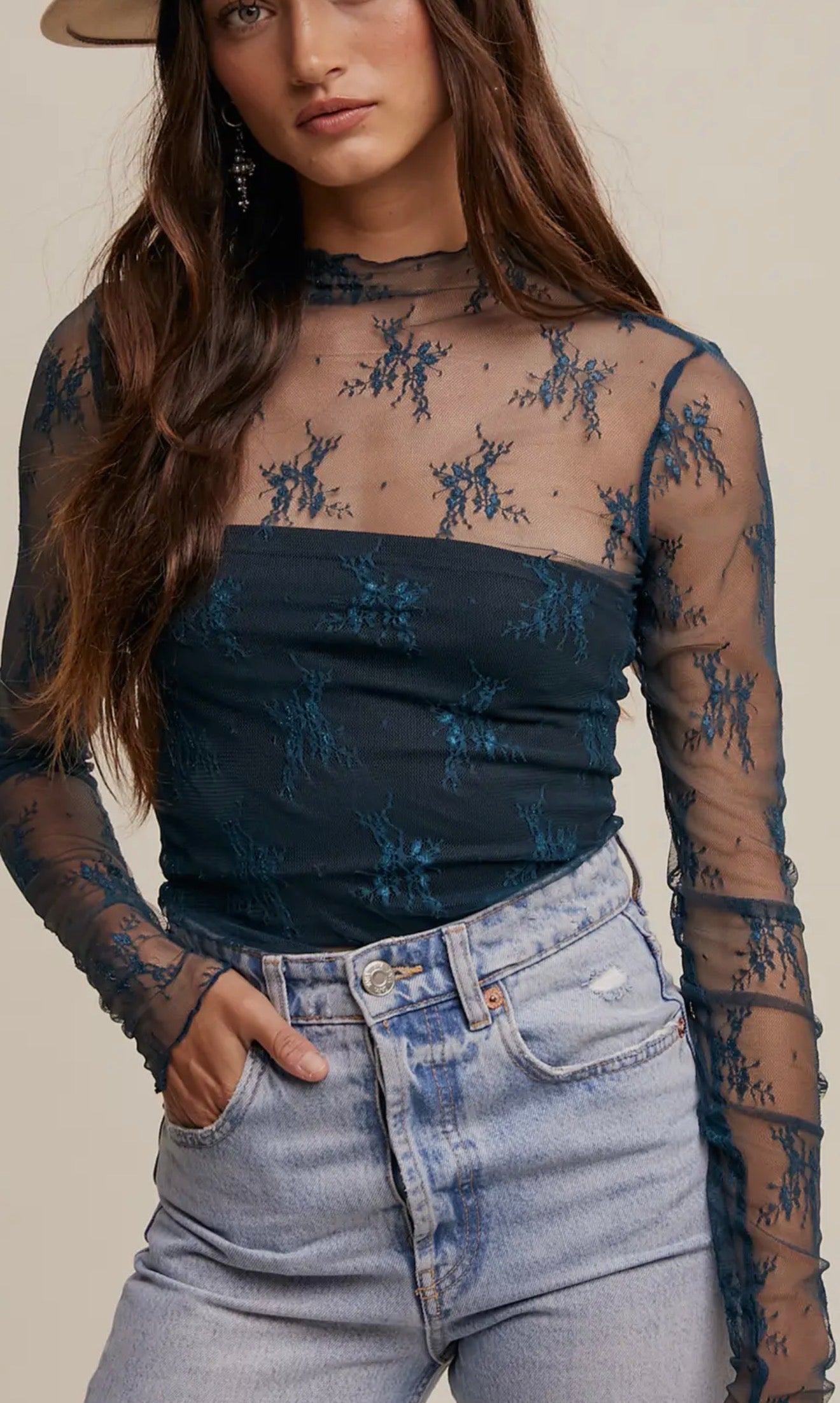 Sheer Lace Top