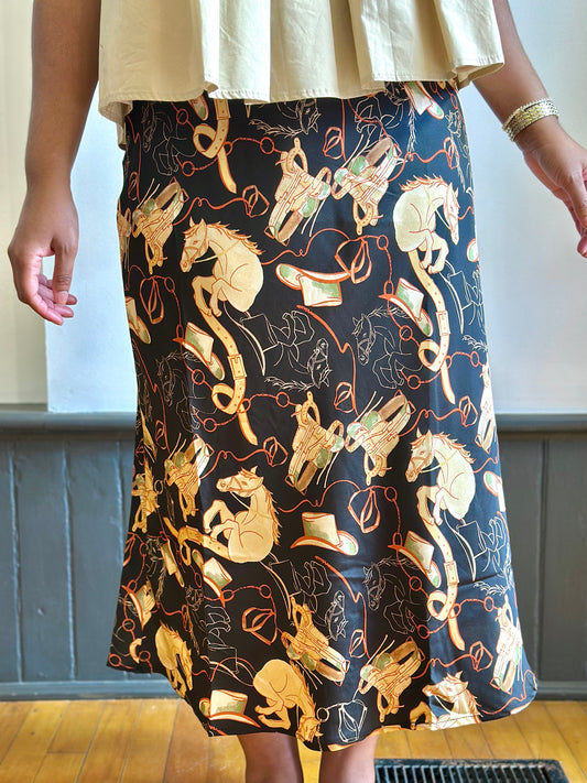 Western Satin Skirt
