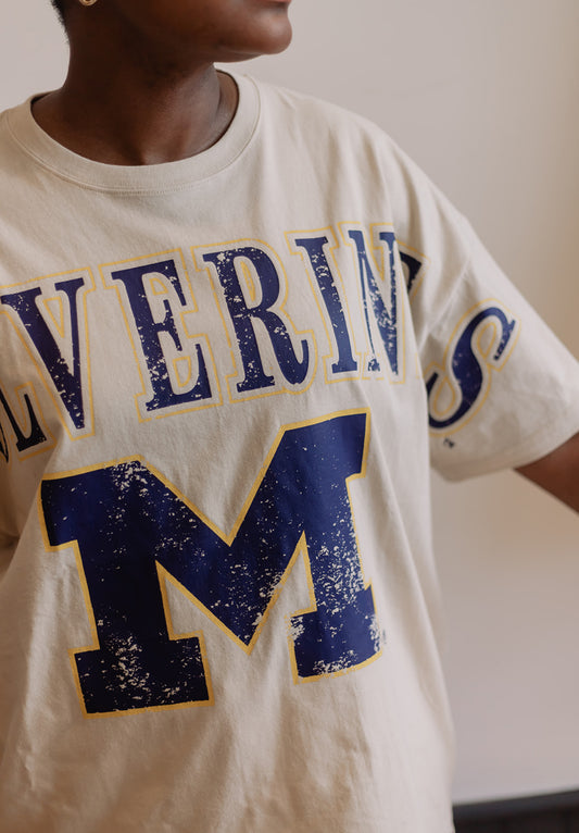 Michigan Split Oversized Band Tee