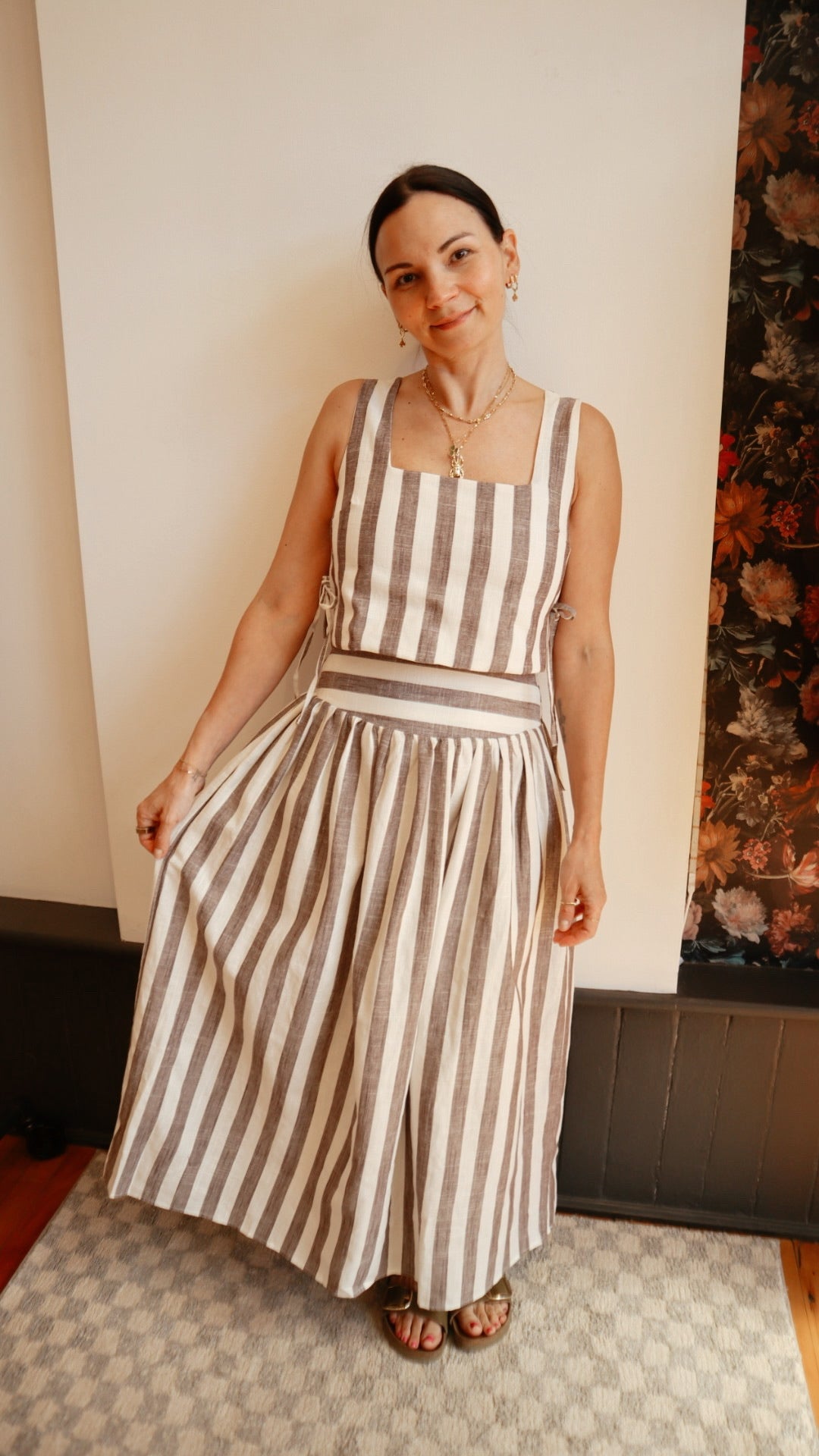 Striped Full Skirt