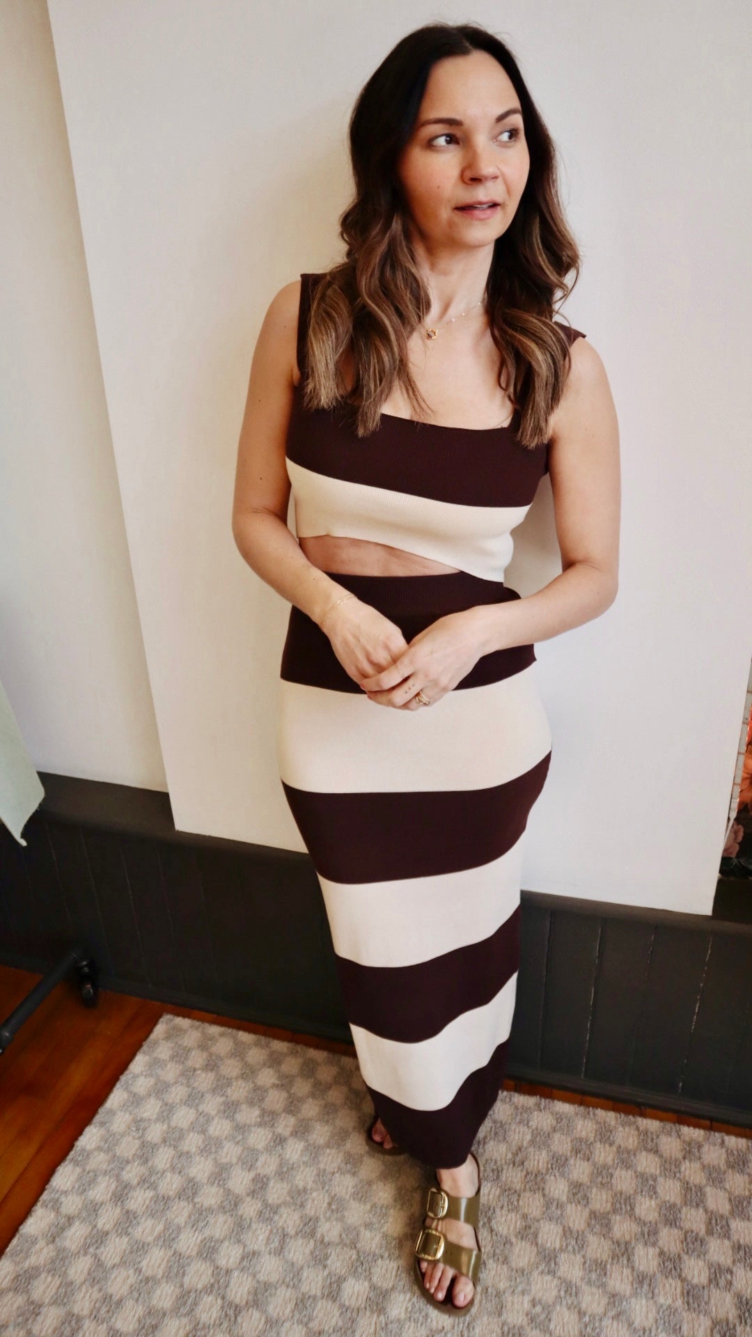 Color block Striped Knit Tank Top