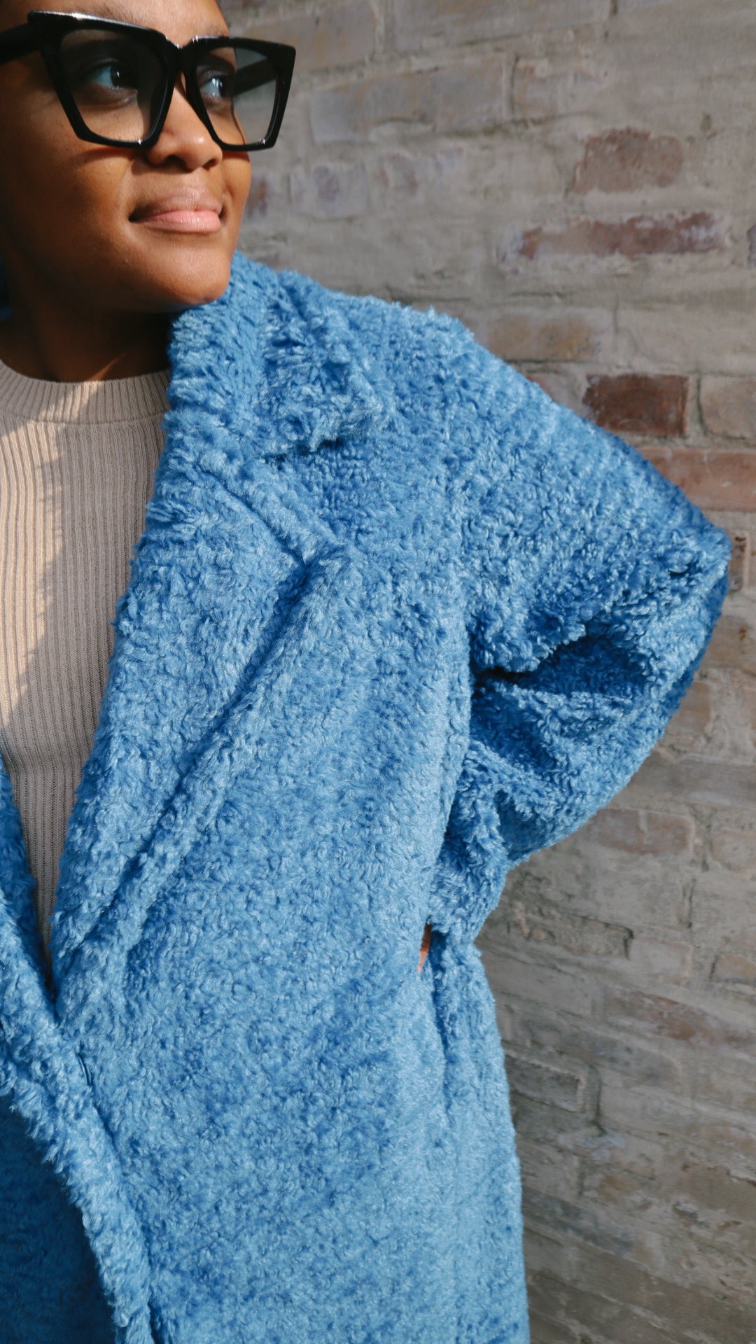 Long Teddy Bear Coat - Main Image