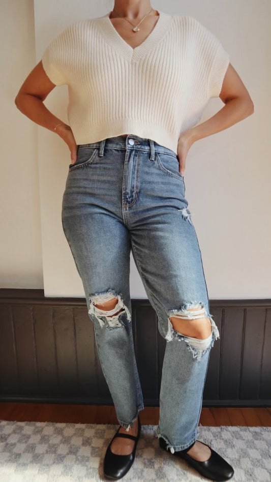 Relaxed Cropped Straight