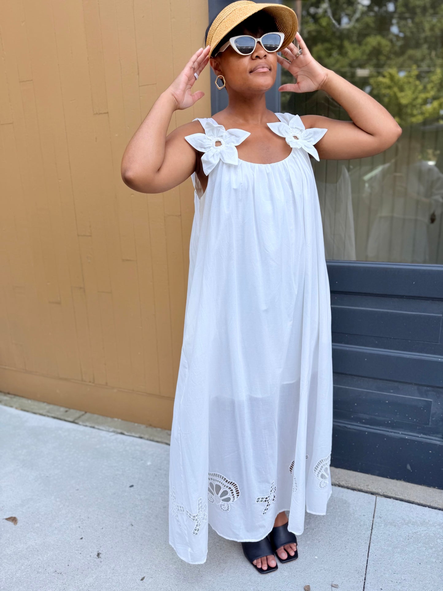 Starflower Shoulder Maxi Dress