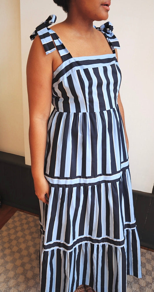 Striped Tiered Maxi Dress
