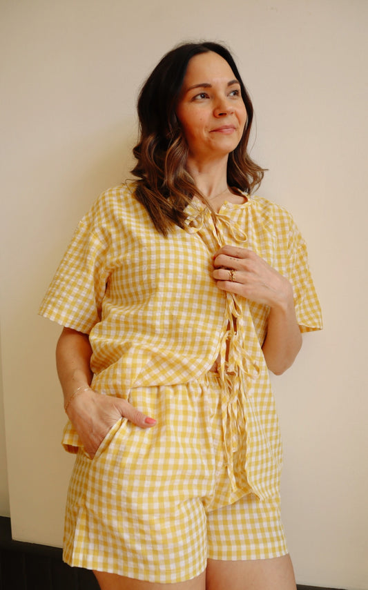 Gingham Pull-on Short