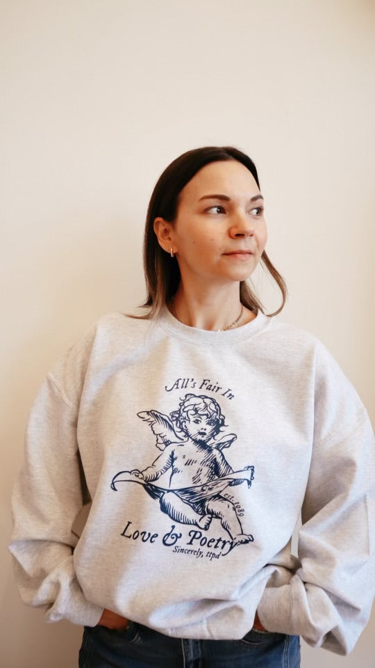 All's Fair In Love & Poetry Oversized Sweatshirt