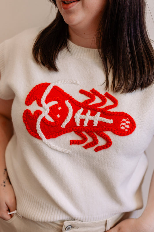 Lobster Embroidered Sweater