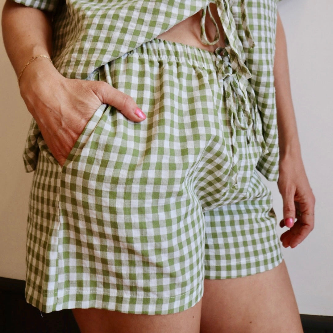 Gingham Pull-on Short