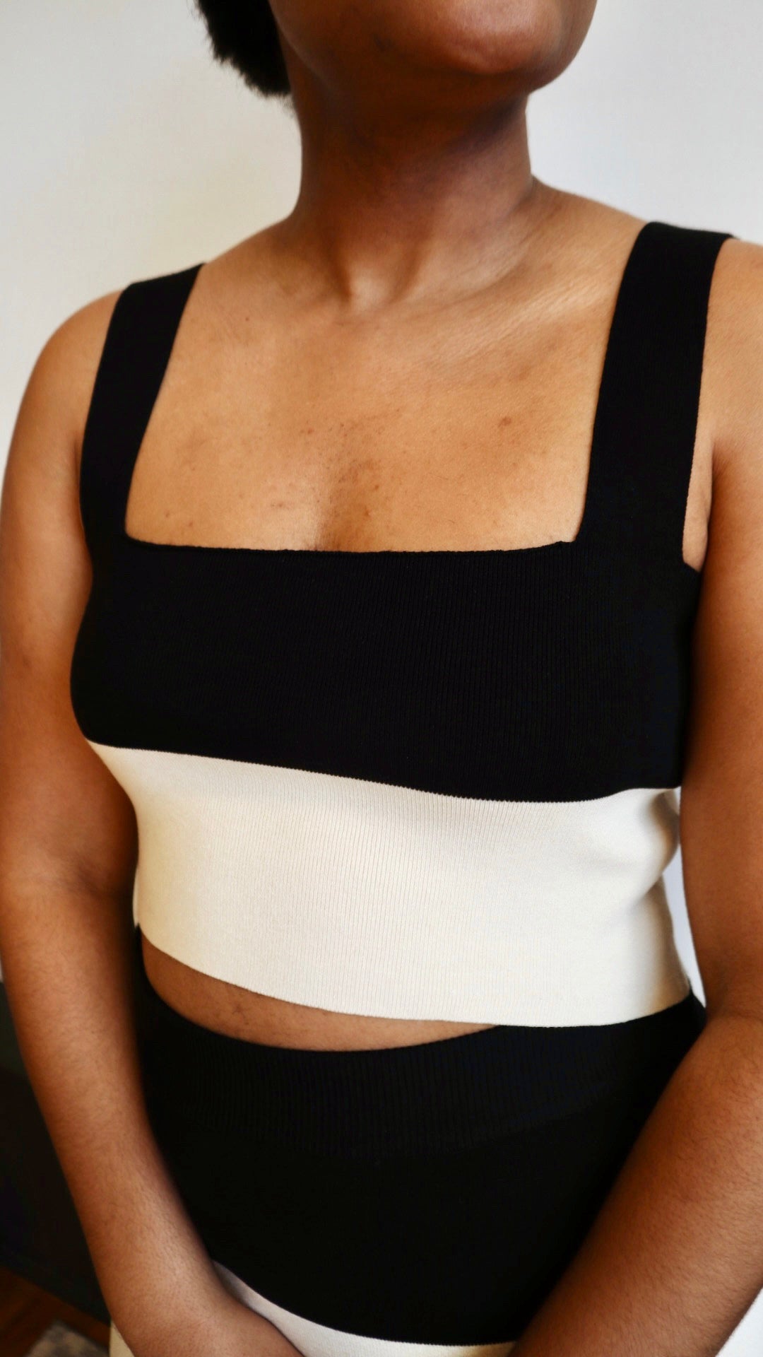 Color block Striped Knit Tank Top