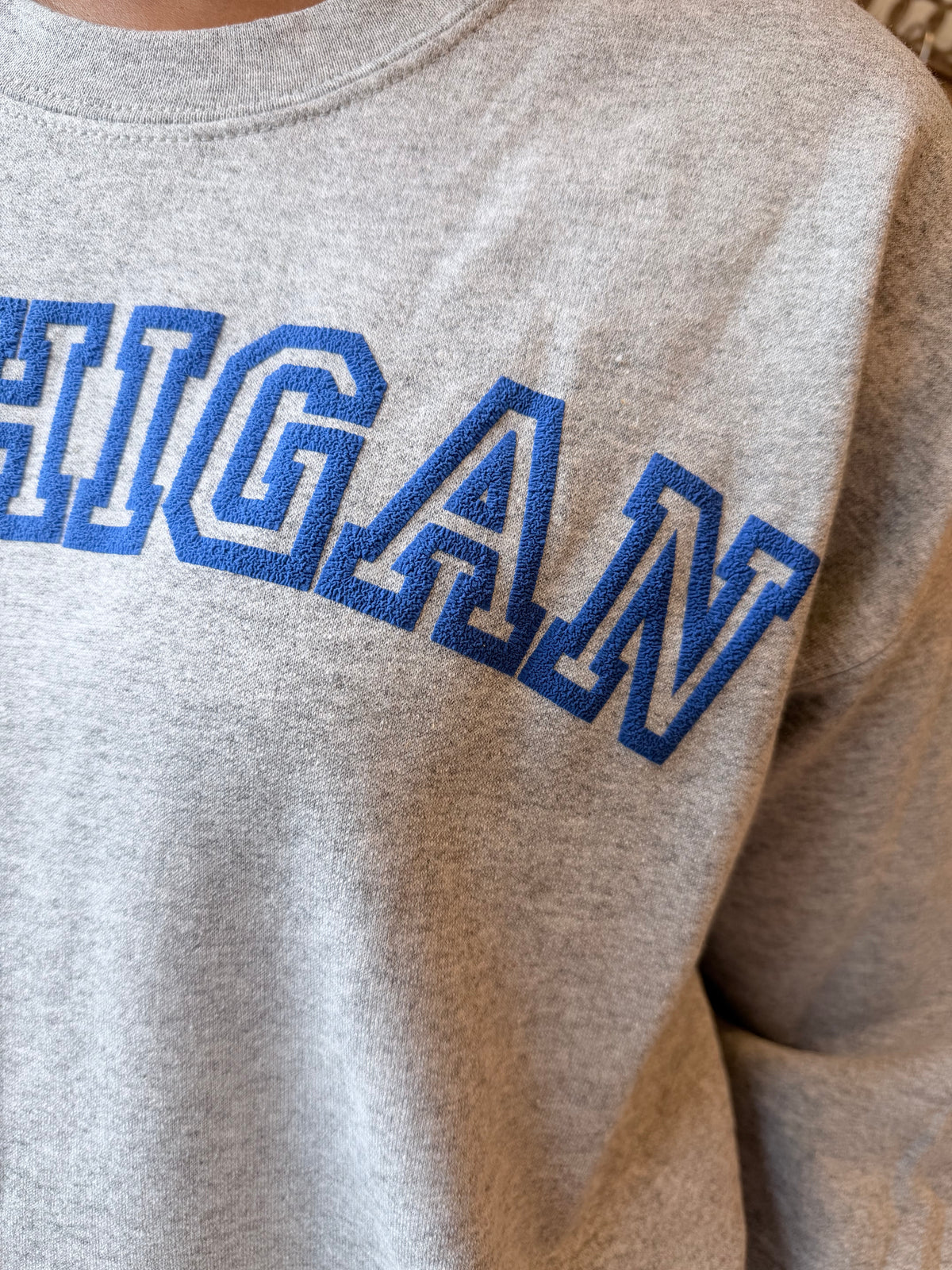 MICHIGAN Varsity Letter Crewneck