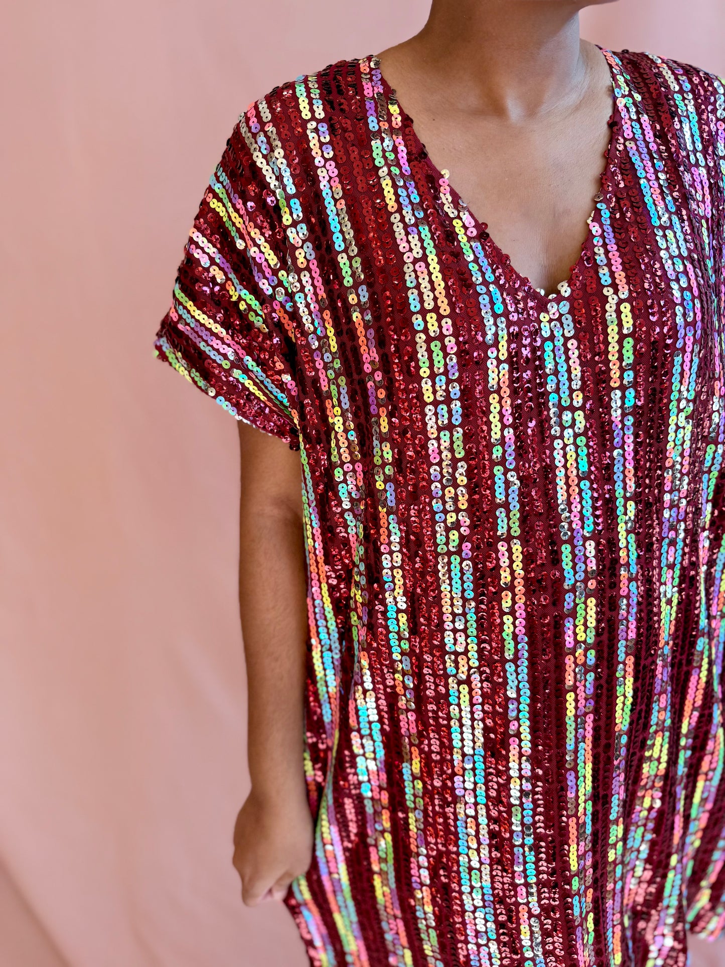 Sequin Mini Shift Dress