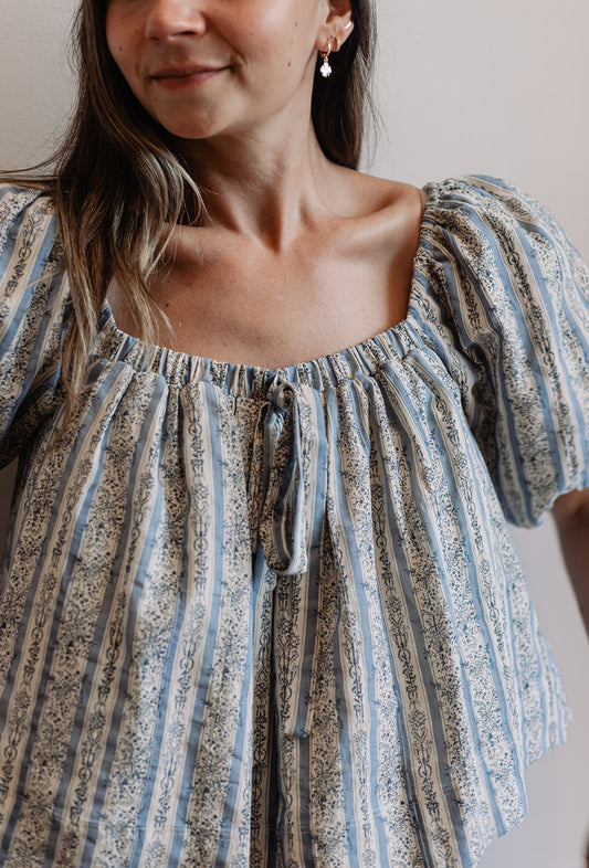 Square-neck Peasant Top
