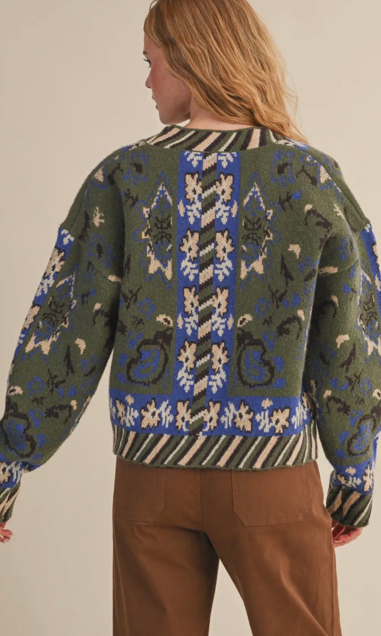 Paisley Knit Cardigan