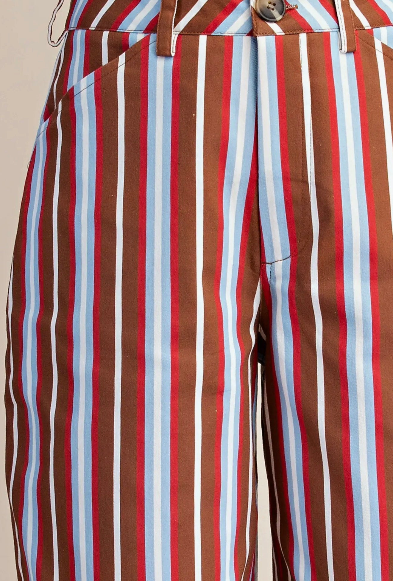 Stripe High Waist Wide Leg Pant