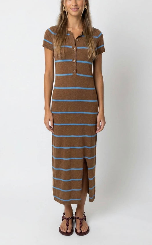 Stripe Sweater Midi Dress