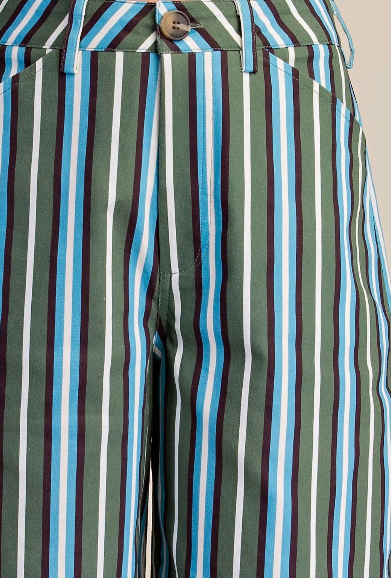 Stripe High Waist Wide Leg Pant