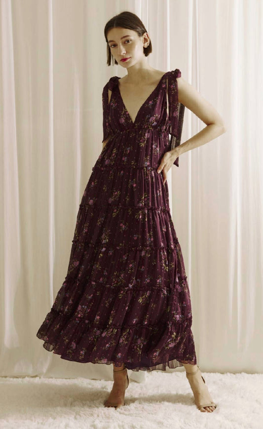 Floral Tiered Ruffle Maxi Dress