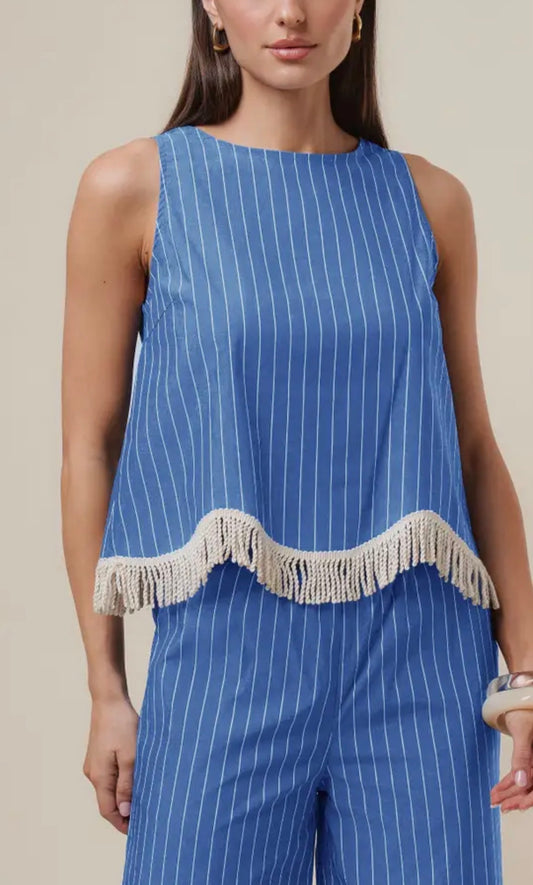 Fringe Stripe Top