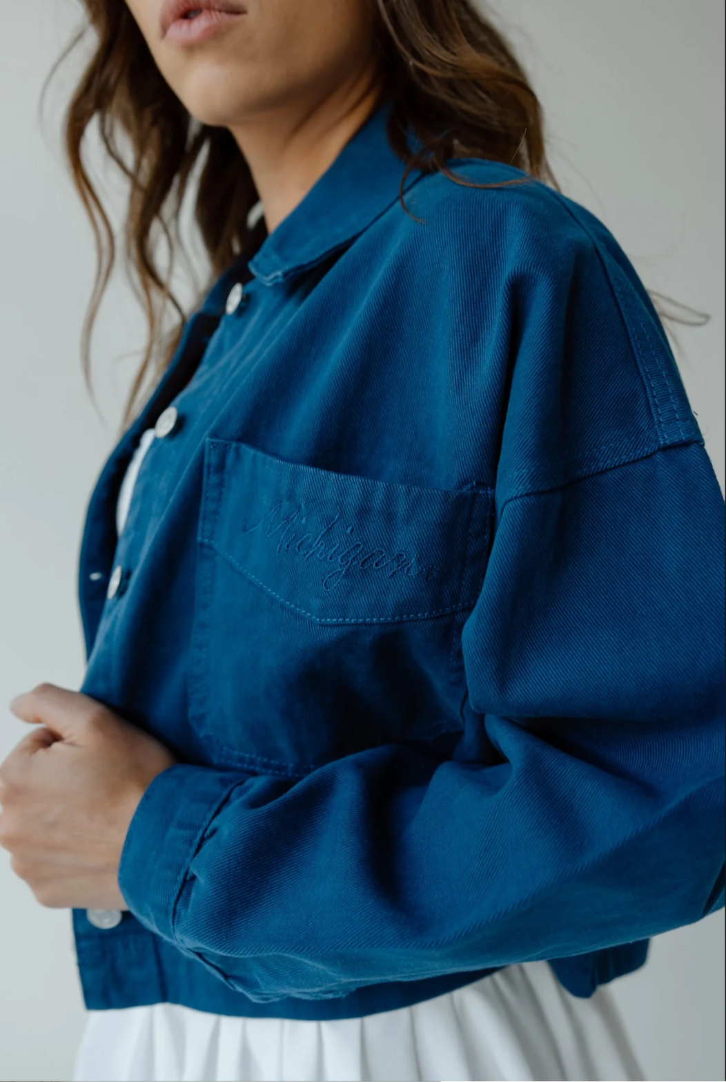 Wolverines Embroidered Denim Jacket