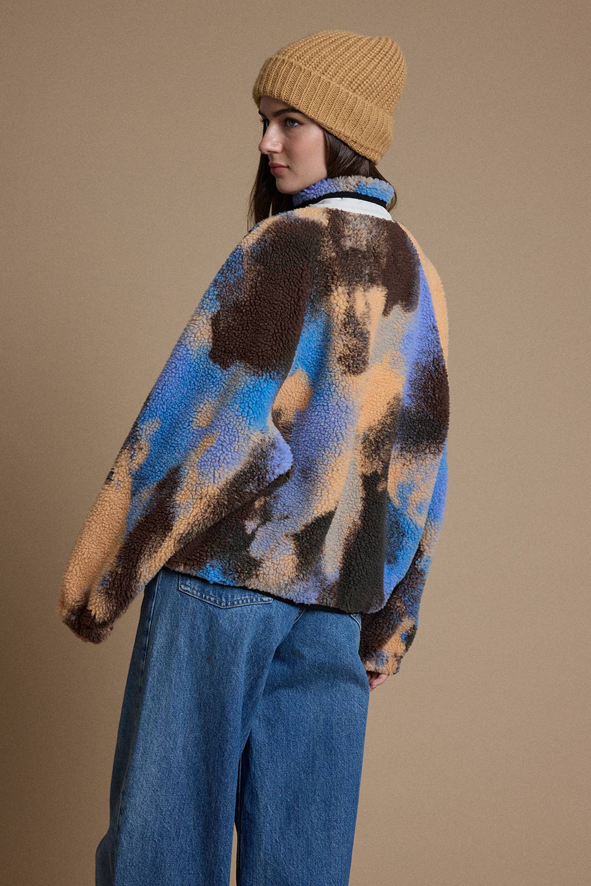 Colorful Sherpa Fleece Jacket