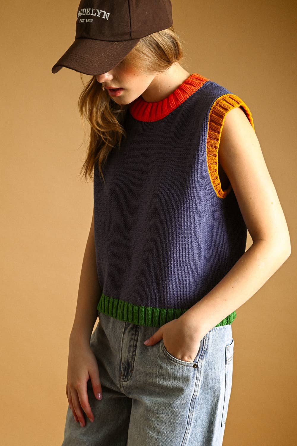 Color Block Trim Tank