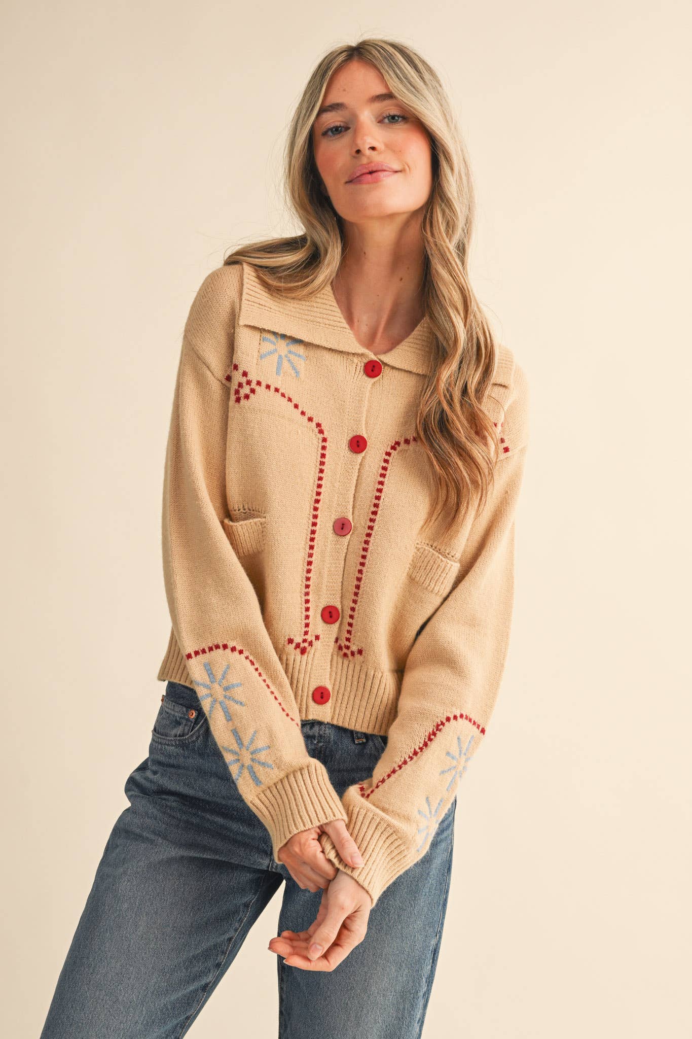 Western Rope Trim Cardigan