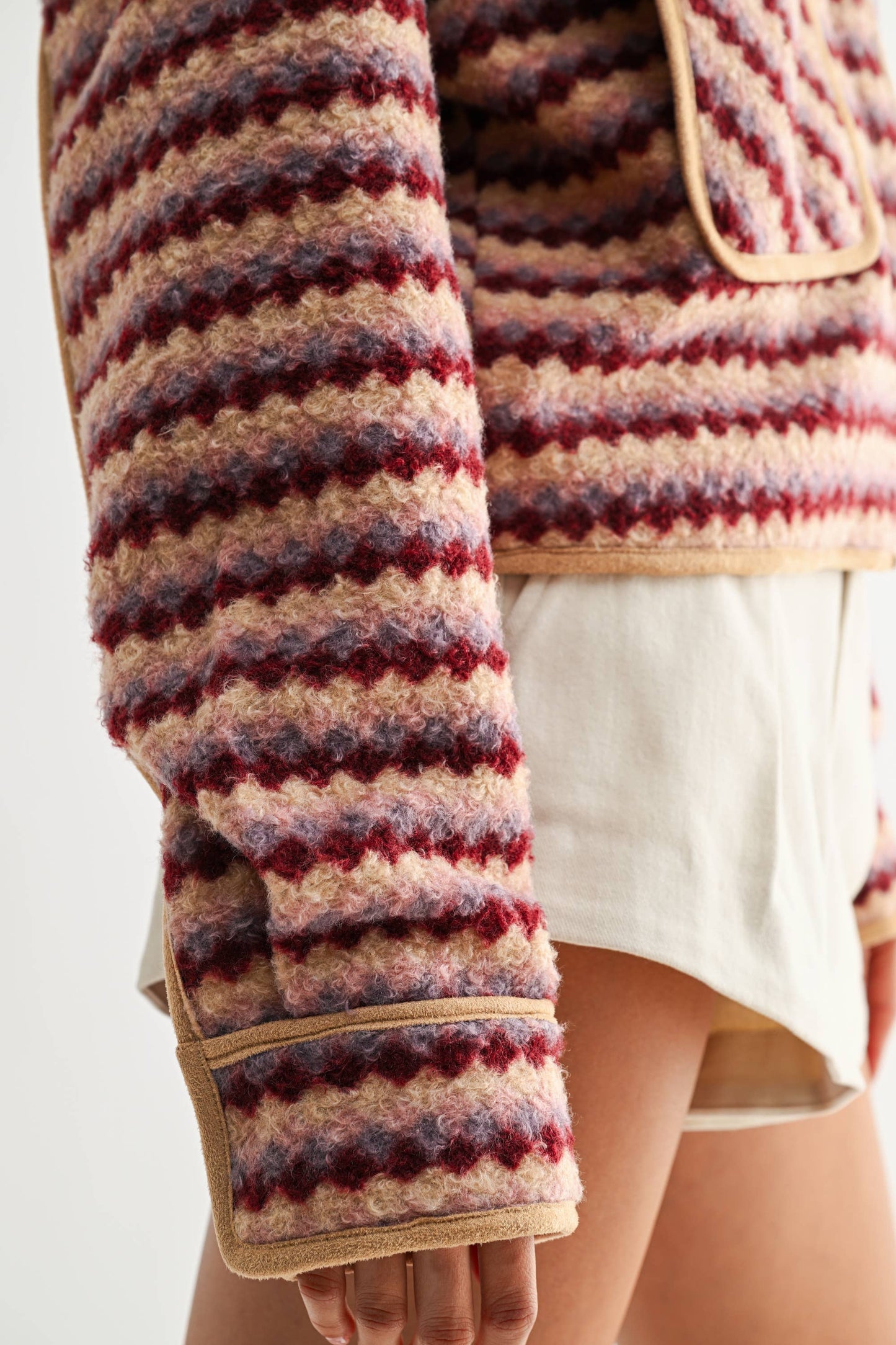 Retro Chevron Fleece Jacket