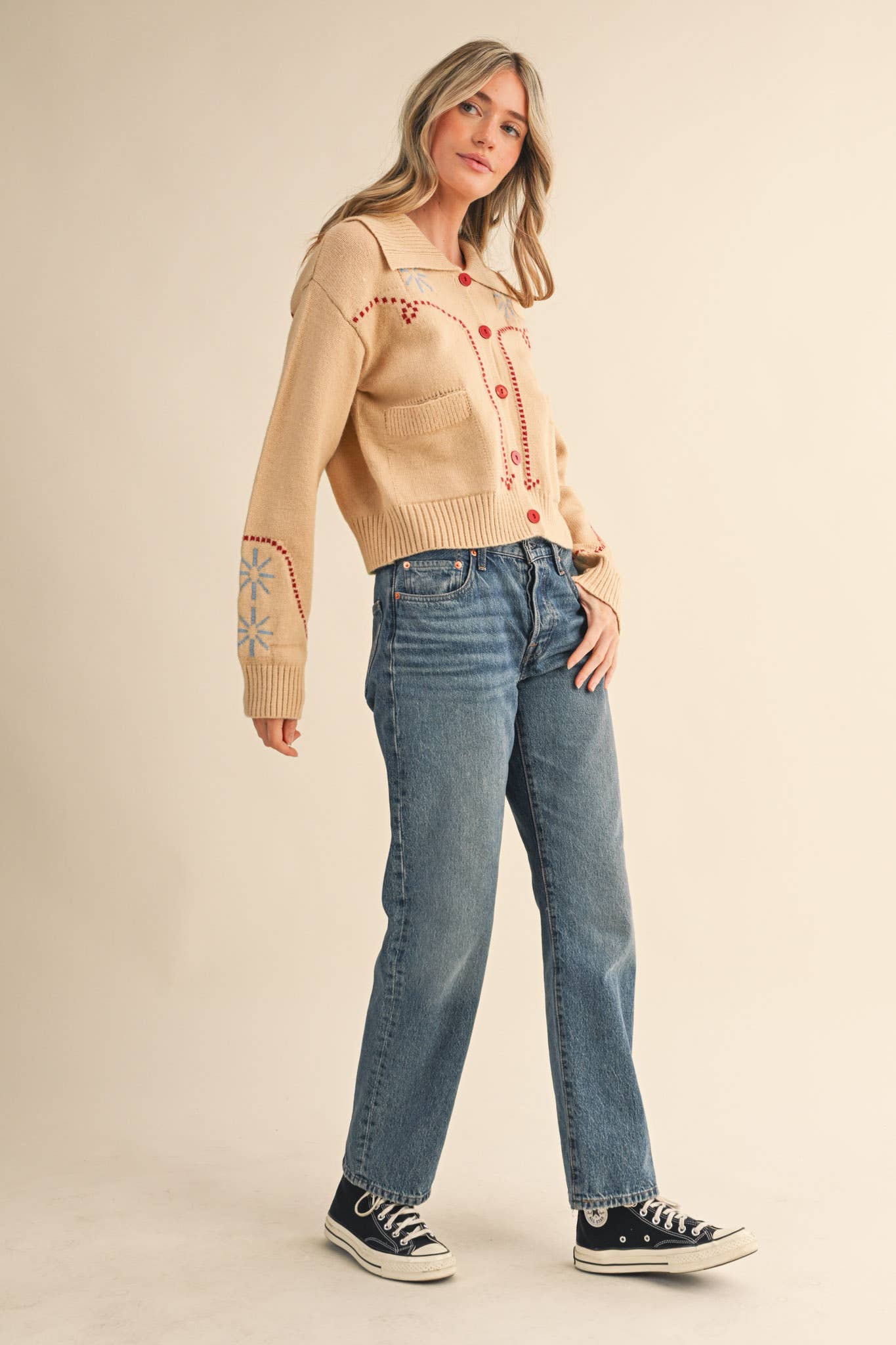 Western Rope Trim Cardigan