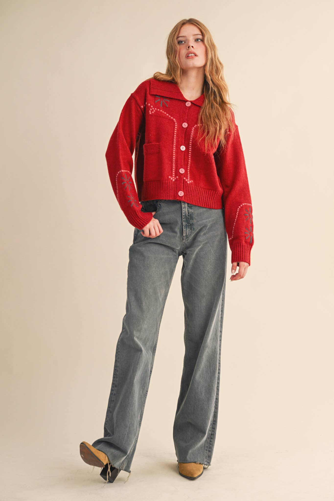 Western Rope Trim Cardigan