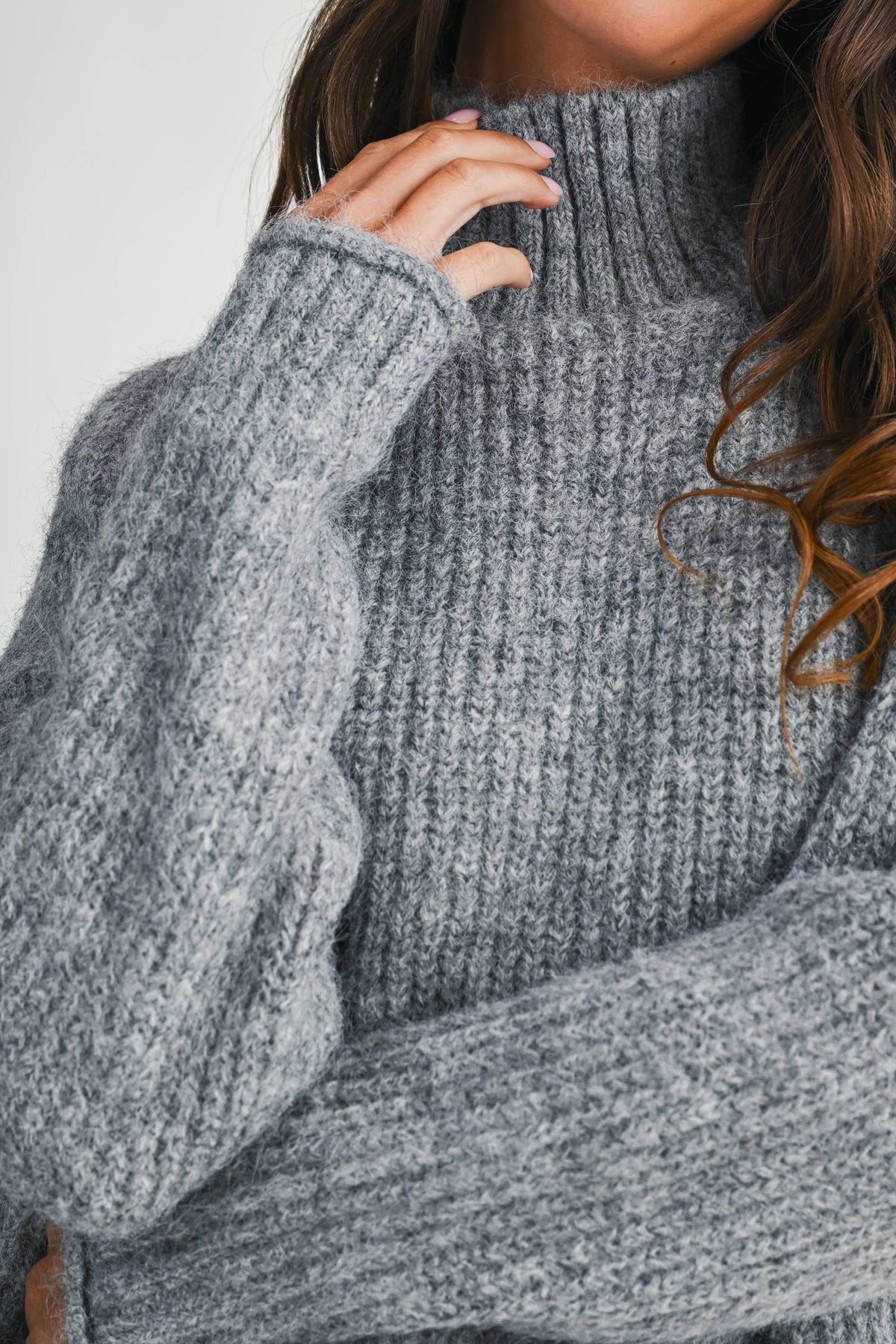Soft Brushed Mock Neck Sweater