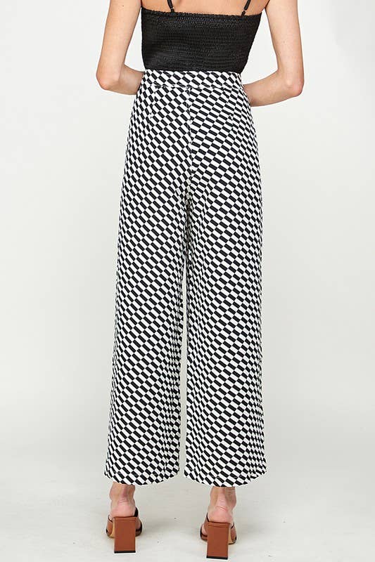 Cropped Woven Printed Pant