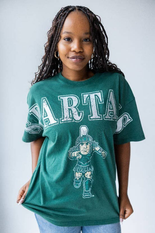 Michigan State Split Oversized Band Tee