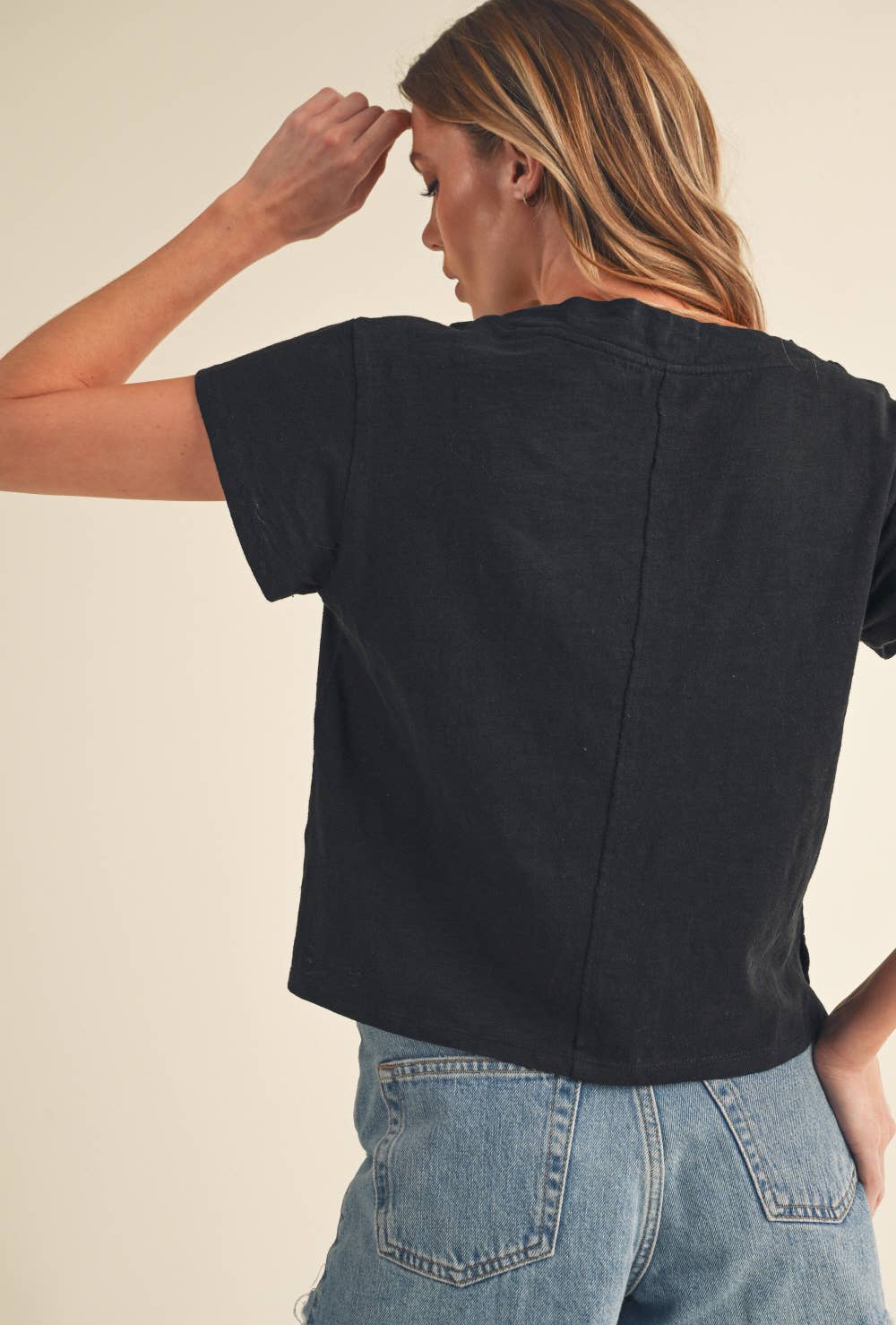 V-Neck Cropped Boxy Tee