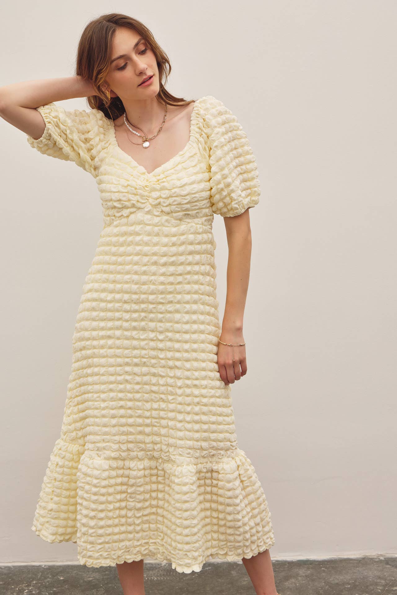 Puffy Textred Dress