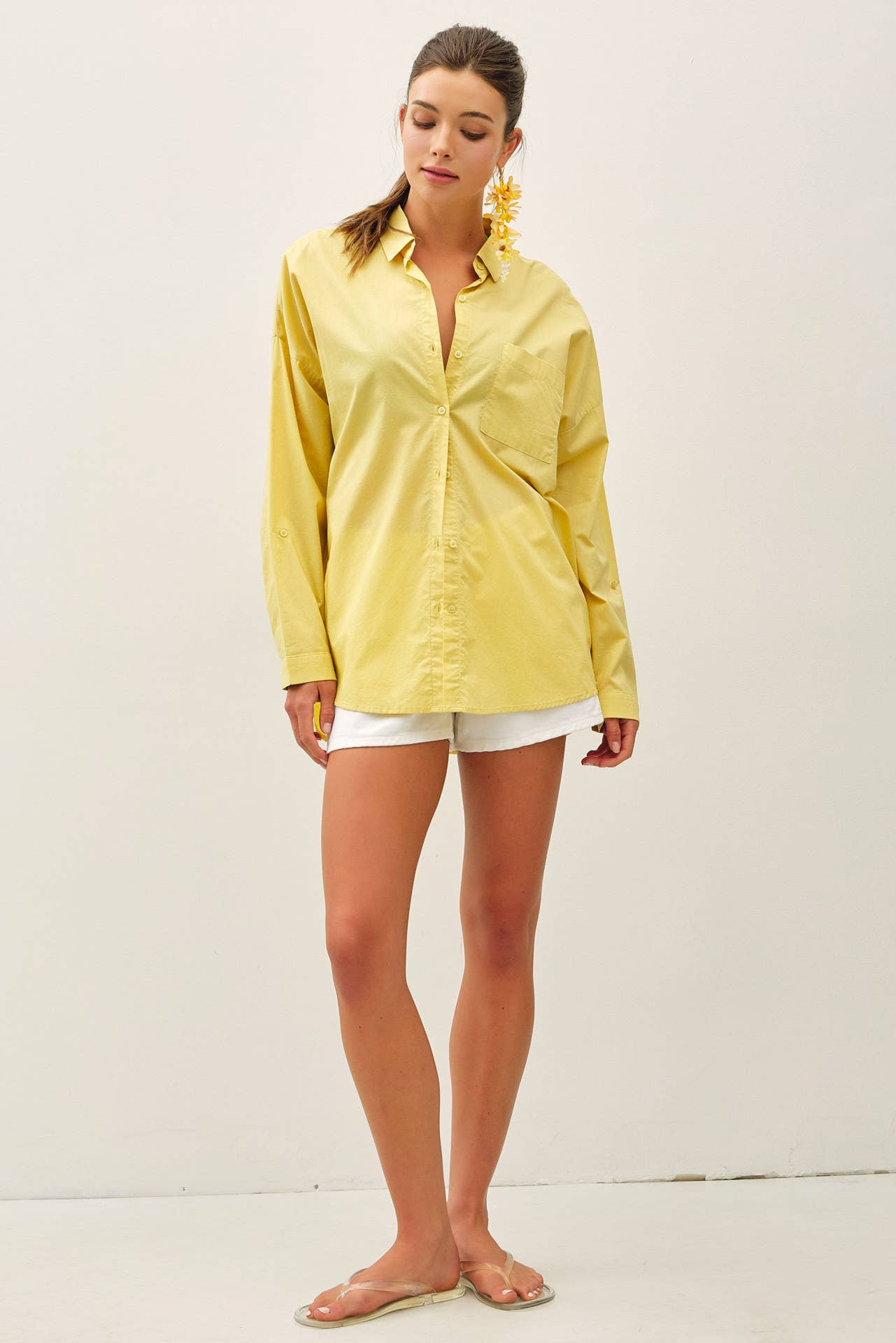 Crisp Oversized Cotton Button Down