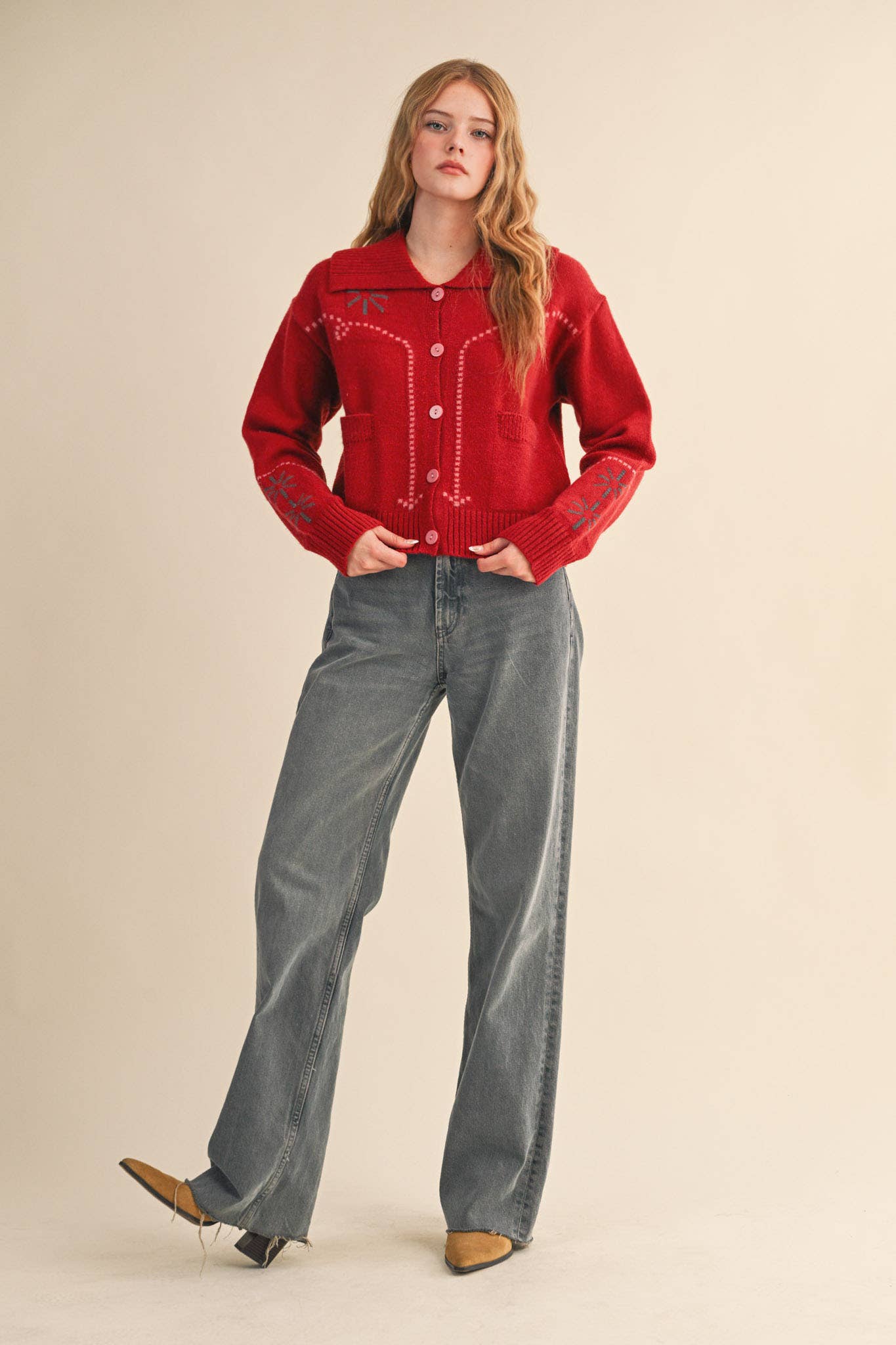 Western Rope Trim Cardigan