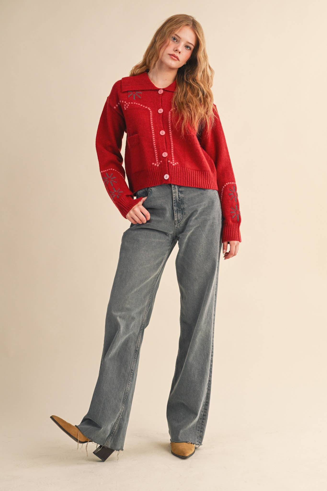 Western Rope Trim Cardigan