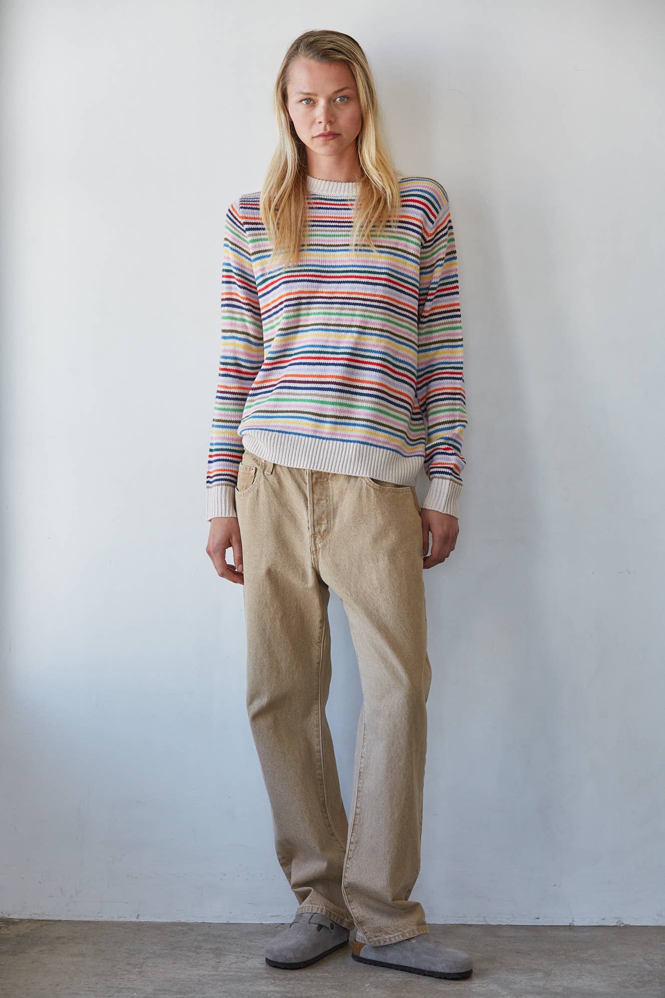 Multicolor Stripe Knit Sweater