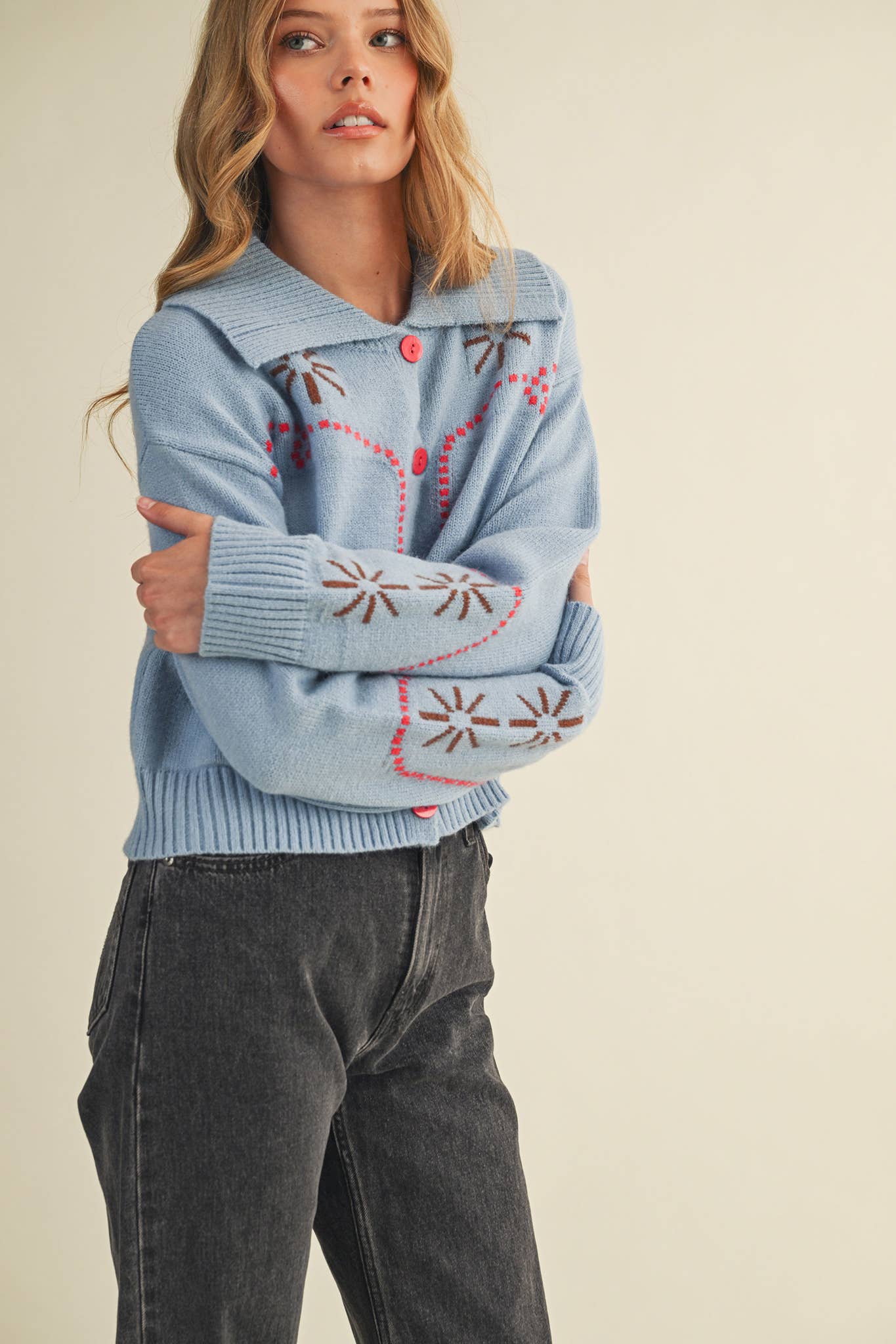 Western Rope Trim Cardigan